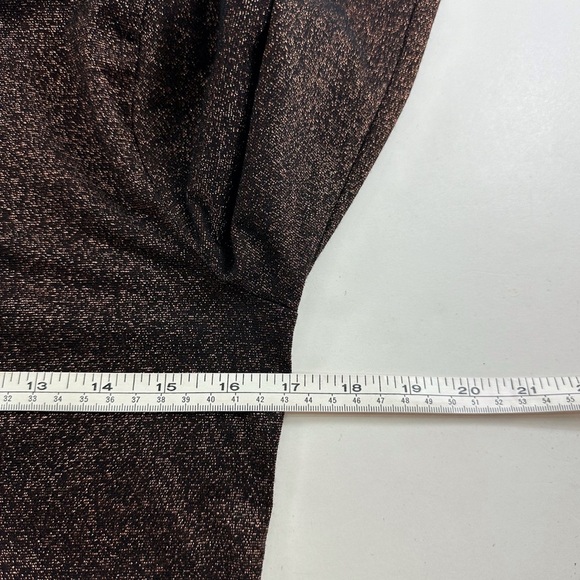 NWOT Abercrombie & Fitch Brown Sparkle Metallic Button Blouse Small - Picture 7 of 8